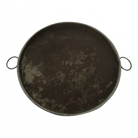 Old iron round tray ears 50cm (7731)