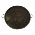 Old iron round tray ears 50cm. (7731)