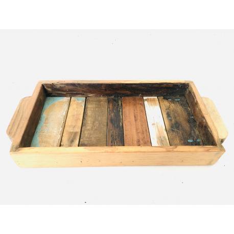 Tray colour wood 42x19H5cm(3097)
