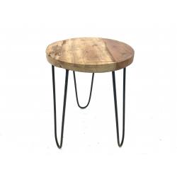 Stool old wooden top D35H50cm.