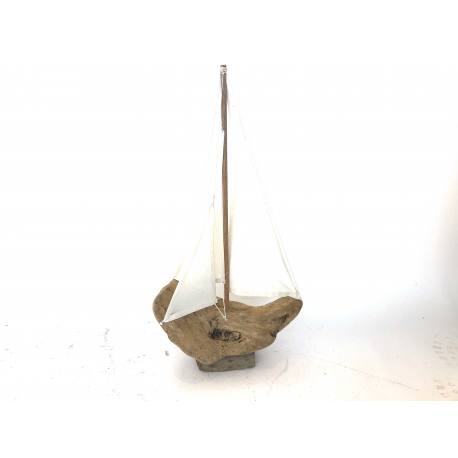 Boat driftwood cotton sail 50cm (5198)