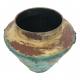 Vase iron turq. S D36H40(5802)