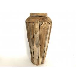Vase teak big S (3154)