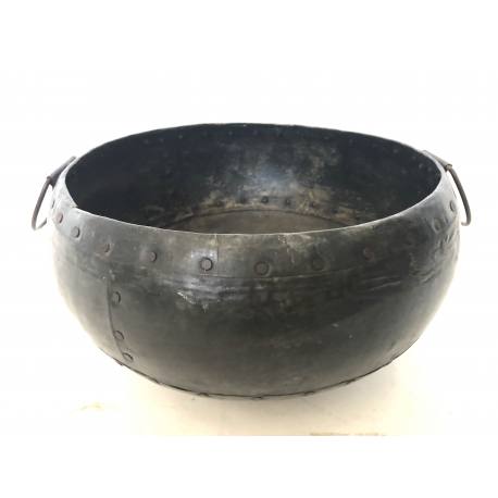 Old iron bowl 38x38 H30cm