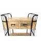 Trolley with 2 drawers black frame 84x40H110cm (5377)