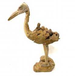 Bird teak H. 65cm(5415)