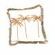 Pillow palm brown 40x40cm(3969)