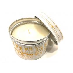 Can with candle wh/gold (80003)
