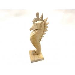Seahorse teak H30cm (3920)