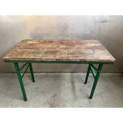Old market table green legs (5495)