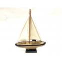 Boat with sail 30cm naturel(7503)