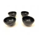 Bowl ceramic black S/4 D8H5 (80115)